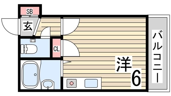 兵庫駅 徒歩6分 5階の物件間取画像